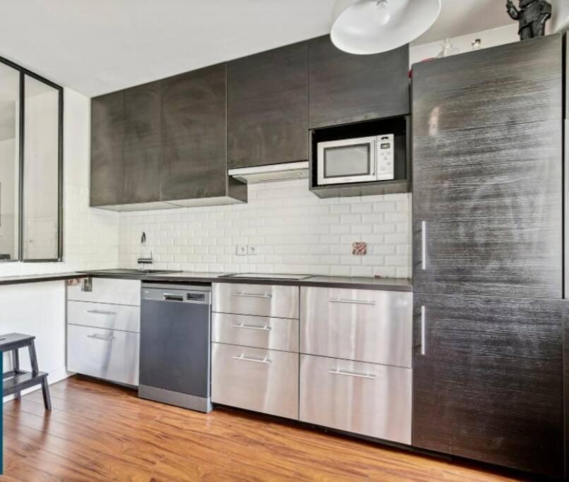 Paris : Appartement Familial Avec Parking Prive Clichy Buitenkant foto