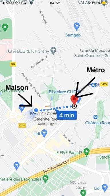 Paris : Appartement Familial Avec Parking Prive Clichy Buitenkant foto
